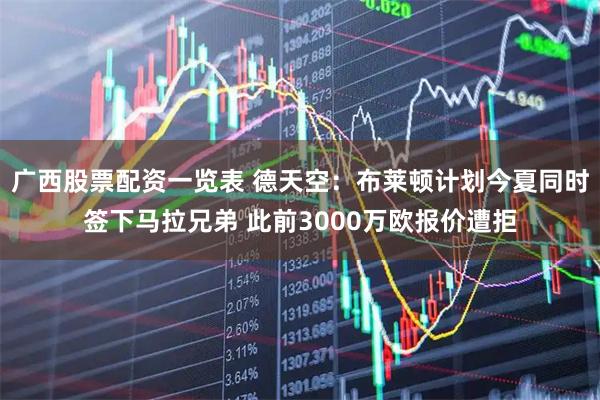 广西股票配资一览表 德天空：布莱顿计划今夏同时签下马拉兄弟 此前3000万欧报价遭拒